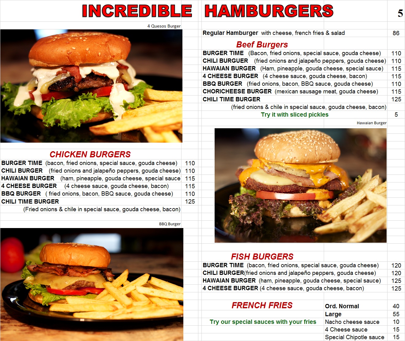 hamburgers